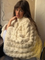 Everlee l kuschelige, übergroße strickjacke – Weiß fast (fast ausverkauft)