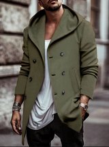 Kurt - Jacke mit kapuze und langen armeln – Armeegrün