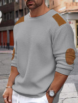 Adriel herren-waffelrippen-strickpullover – Grau