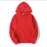 Damen-Kapuzenpullover – gemütlicher, übergroßer Kapuzenpullover mit Tasche – Rot