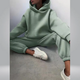 Josephine trainingsanzug - lässiges 2-teiliges set aus kapuzenpulli und jogginghose für frauen – Grün