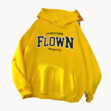 Gulja - stylischer kapuzenpullover mit aufdruck für damen – Gelb