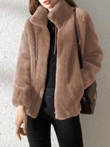 Sheena - stylischer wintermantel für damen – Khaki