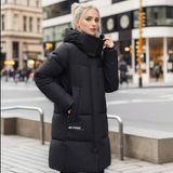 Modische daunenjacke in grau – Schwarz