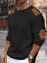 Adriel herren-waffelrippen-strickpullover – Schwarz