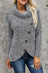 Marcelline – strickpullover für damen – Dunkelgrau