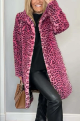 Pilaar - klassieke dames winterjas met luipaardprint – Rosa