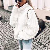 Leyna – rollkragenpullover – Weiß