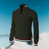 Martin - der elegante herrenpullover mit kragen – Schwarz
