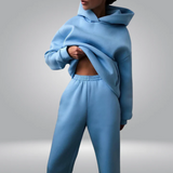 Josephine trainingsanzug - lässiges 2-teiliges set aus kapuzenpulli und jogginghose für frauen – Blau