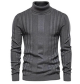 Xavier schmal geschnittener rollkragenpullover – Grau