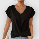 Olivia | V-AUSSCHNITT TOP – Schwarz