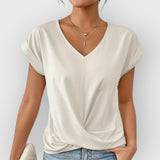 Olivia | V-AUSSCHNITT TOP – Weiß