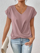 Elin | Damen Lässig Oberteil | Kurzarm – Rosa