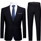 Herren Zweiteiler Set | Hochzeitsgast Anzug – Schwarz