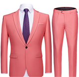 2-teiliger Business-Anzug für Herren – Rosa
