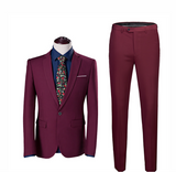 Herren Zweiteiler Set | Hochzeitsgast Anzug – Kastanienbraun