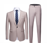2-teiliger Business-Anzug für Herren – Khaki