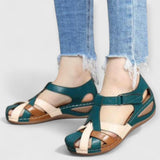 KIANA | Elegante Riemen-Wedges – Grün