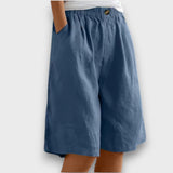Lerine – Relaxed Shorts mit natürlichem Komfort – Blau