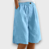 Lerine – Relaxed Shorts mit natürlichem Komfort – Himmelblau