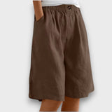Lerine – Relaxed Shorts mit natürlichem Komfort – Dunkelbraun