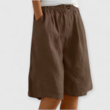 Carina | Lockere Freizeitshorts – Braun