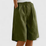 Carina | Lockere Freizeitshorts – Militärgrün