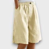 Lerine – Relaxed Shorts mit natürlichem Komfort – Beige