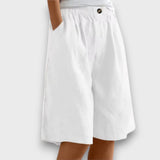 Lerine – Relaxed Shorts mit natürlichem Komfort – Weiß