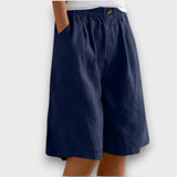 Lerine – Relaxed Shorts mit natürlichem Komfort – Marineblau