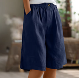 Carmella – Lockere Shorts für die Freizeit – Marinetaupe