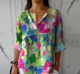 Damen Elegante Button Down Hemd | Blumen Bedrucken – Mehrfarbig 3