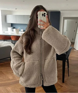 Damen Teddy Mantel | Gemütlich – Braun