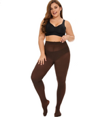 Strumpfhose mit Hoher Taille für Damen | Übergrößen – Braun