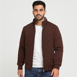 Tobias | Gesteppte Winterjacke für Herren – Dunkelrot
