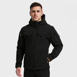 Hagen | Outdoor-Winterjacke mit Kapuze – Schwarz