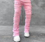 Schlanke Passform Hosen für Herren | Lässig – Rosa