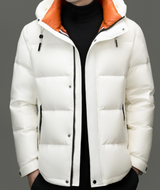 Alexander | Klassische Winter Daunenjacke – Weiß