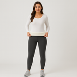 Selora | Kuschelige Thermo-Leggings mit Sherpa-Futter für Damen – Grau