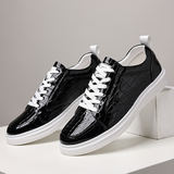Deion – Leder Schnürschuh Turnschuh – Schwarz
