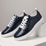 Deion – Leder Schnürschuh Turnschuh – Blau