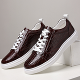 Deion – Leder Schnürschuh Turnschuh – Weinrot