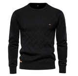 Jasper – schmal geschnittener strickpullover – Schwarz