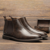 Klassische chelsea-stiefel für herren – Dunkelbraun