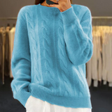 Warmer strickpullover – Blau