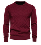 Jasper – schmal geschnittener strickpullover – Wein