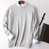 Boyan - eleganter herrenpullover in premiumqualität – Hellgrau