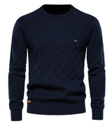 Jasper – schmal geschnittener strickpullover – Marineblau