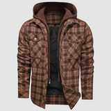 Jordi - karierte herrenjacke – Rotwein